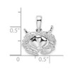 Sterling Silver Polished Stone Crab Pendant QC9849