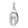 Sterling Silver Polished 3D Moveable Lobster Claw Pendant