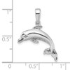 Sterling Silver Polished Dolphin Pendant QC10084