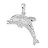 Sterling Silver Polished Jumping Dolphin Pendant QC9989