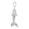 Sterling Silver Polished 3D Jumping Dolphin Pendant QC9966