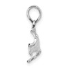 Sterling Silver Polished Jumping Bass Fish Pendant QC10118