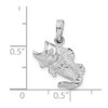 Sterling Silver Polished Jumping Bass Fish Pendant QC10118