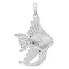 Sterling Silver Polished Enameled Angel Fish Pendant