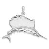 Sterling Silver Polished Enameled Sailfish Pendant