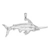 Sterling Silver Polished and Satin Swordfish Pendant QC10344