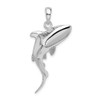 Sterling Silver Polished 3D Swimming Shark Pendant