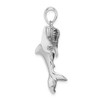 Sterling Silver Polished 3D Swimming Shark Pendant