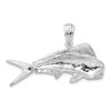 Sterling Silver Polished Mahi Mahi Fish Pendant