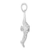 Sterling Silver Polished/Textured 3D Angel Fish Pendant