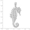 Sterling Silver Polished/Textured 3D Sea Horse Pendant QC10095