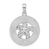 Sterling Silver Polished Ocean City, MD Circle w/Starfish Pendant