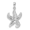 Sterling Silver Polished Beaded Starfish Pendant QC9837