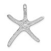 Sterling Silver Polished Enameled Dancing Starfish Slide Pendant