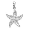 Sterling Silver Polished Starfish w/14k Yellow Gold Accent Pendant