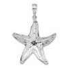 Sterling Silver Polished Textured Starfish Pendant QC9957