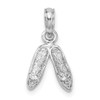 Sterling Silver Polished Ballet Slippers Pendant