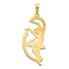 14k Yellow Gold Gymnast w/ Ribbon Pendant