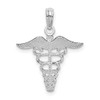 Sterling Silver Polished Cut-out Caduceus Pendant
