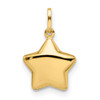 14k Yellow Gold Polished Puffed Star Pendant
