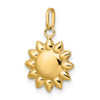 14k Yellow Gold Polished Puffed Sun Pendant