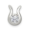 Sterling Silver CZ Chain Slide Pendant QP316