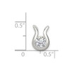 Sterling Silver CZ Chain Slide Pendant QP316