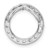 Sterling Silver Rhodium-plated CZ Chain Slide Pendant QP1438