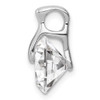 Sterling Silver Rhodium Plated CZ Pendant QP2650