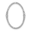 14k White Gold 1/4ctw. Diamond Oval Chain Slide Pendant