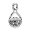 14k White Gold 1/10ctw. Vibrant Moving Diamond Teardrop Chain Slide Pendant