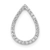 14k White Gold 1/5ctw. Diamond Teardrop Chain Slide Pendant