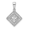 14k White Gold 1/2ctw. Vibrant Diamond Tilted Square Pendant