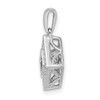 14k White Gold 1/2ctw. Vibrant Diamond Tilted Square Pendant