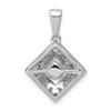 14k White Gold 1/2ctw. Vibrant Diamond Tilted Square Pendant