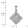 14k White Gold 1/2ctw. Vibrant Diamond Tilted Square Pendant