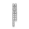 14k White Gold Polished Diamond Bars Chain Slide Pendant