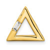 14k Yellow Gold Polished Triangle Diamond Chain Slide Pendant