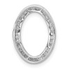 14k White Gold 1/4ctw. Diamond Channel Set Oval Chain Slide Pendant