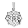 14k White Gold Fancy 1/15ctw. Diamond Vintaged Pendant