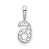 14k White Gold Diamond Number 6 Pendant PM8369-6-011-WA