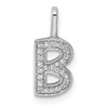 14K White Gold Diamond Letter B Initial Pendant PM8367B-008-WA