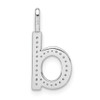 14K White Gold Diamond Lower Case Letter D Initial Pendant PM8368D-010-WA