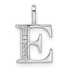14K White Gold Diamond Letter E Initial Pendant PM8365E-003-WA