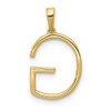 14k Yellow Gold Diamond Letter G Initial Pendant