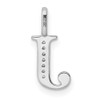 14K White Gold Diamond Letter J Initial Pendant PM8365J-003-WA