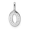 14K White Gold Diamond Letter O Initial Pendant PM8367O-006-WA