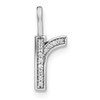 14K White Gold Diamond Lower Case Letter R Initial Pendant PM8368R-004-WA