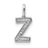 14K White Gold Diamond Letter Z Initial Pendant PM8367Z-006-WA
