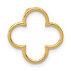14k Yellow Gold Small Quatrefoil Design Chain Slide Pendant
